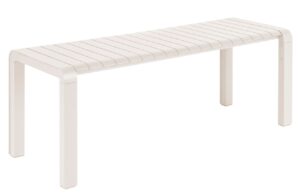 Zuiver Bílá kovová zahradní lavice VONDEL 130 x 45 cm