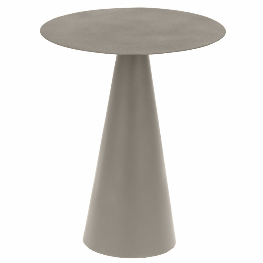 Kave Home Zelenošedý kovový kulatý odkládací stolek Shirel 38 cm