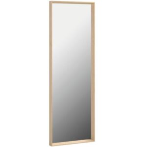 Kave Home Přírodní dřevěné nástěnné zrcadlo Nerina 52 x 152 cm
