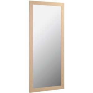 Kave Home Přírodní dřevěné nástěnné zrcadlo Yvaine 81 x 181 cm