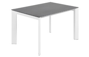 Kave Home Antracitově šedý keramický rozkládací jídelní stůl Axis 140/200 x 90 cm