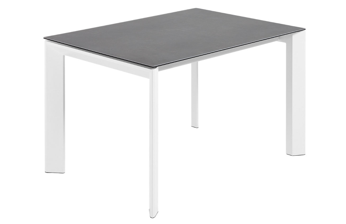 Kave Home Antracitově šedý keramický rozkládací jídelní stůl Axis 140/200 x 90 cm