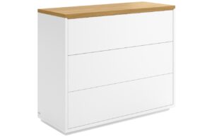 Kave Home Bílá lakovaná komoda Abilen 90 x 36 cm