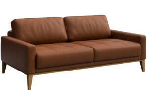 Mesonica Hnědá kožená dvoumístná pohovka Musso Tufted 173 cm