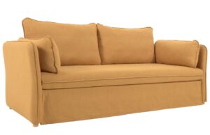 Kave Home Hořčicově žlutá rozkládací pohovka Tanit 210 cm