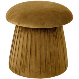 Bloomingville Žluto hnědý sametový puf Roberta 44 cm