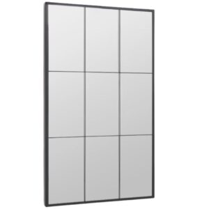 Kave Home Černé kovové závěsné zrcadlo Ulrica 160 x 100 cm