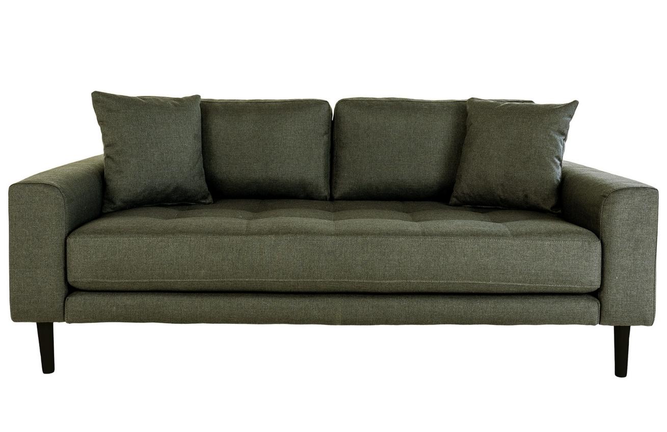Nordic Living Olivově zelená dvoumístná pohovka Limo 180 cm