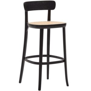 Kave Home Černá jasanová barová židle Romane 76 cm