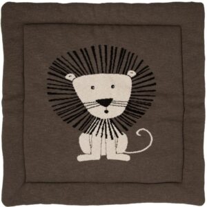 Quax Tmavě hnědá hrací deka Lion 100 x 100 cm