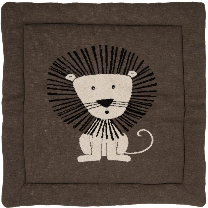 Quax Tmavě hnědá hrací deka Lion 100 x 100 cm