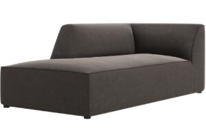 Micadoni Tmavě šedá sametová lenoška Ruby 181 cm