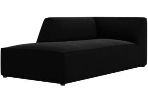 Micadoni Černá sametová lenoška Ruby 181 cm