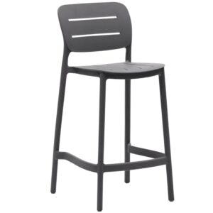 Kave Home Šedá plastová zahradní barová židle Morella 65 cm