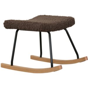 Quax Tmavě hnědá čalouněná podnožka De Luxe 57 x 42 cm