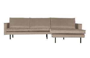 WOOOD Sametová rohová pohovka Raden 300 cm