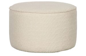 WOOOD Béžový látkový bouclé taburet Norma 60 cm