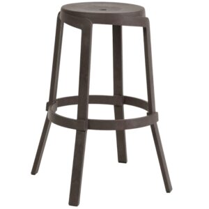 Nardi Hnědá plastová zahradní barová židle Stack Maxi 77 cm