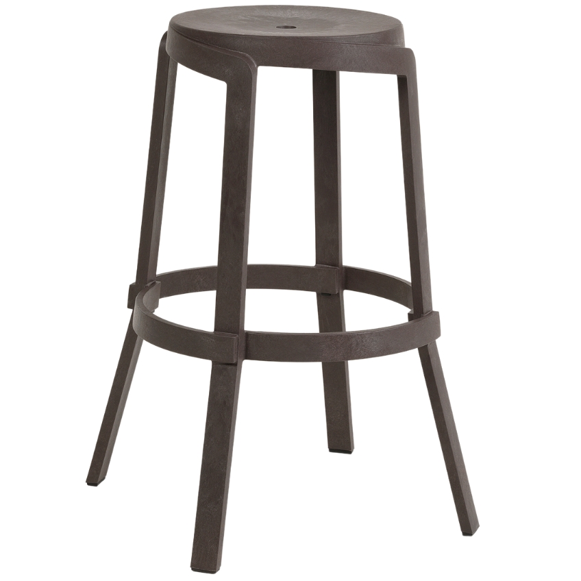 Nardi Hnědá plastová zahradní barová židle Stack Maxi 77 cm
