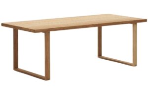 Kave Home Teakový zahradní jídelní stůl Canadell 220 x 100 cm