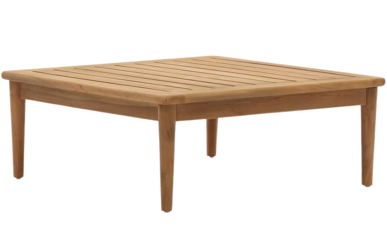 Kave Home Teakový zahradní konferenční stolek Portitxol 80 x 80 cm