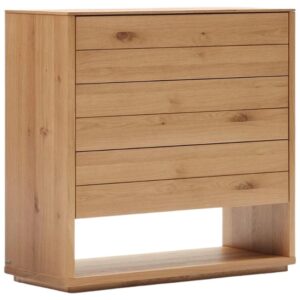 Kave Home Dubová komoda Alguema 100 x 40 cm se zásuvkami