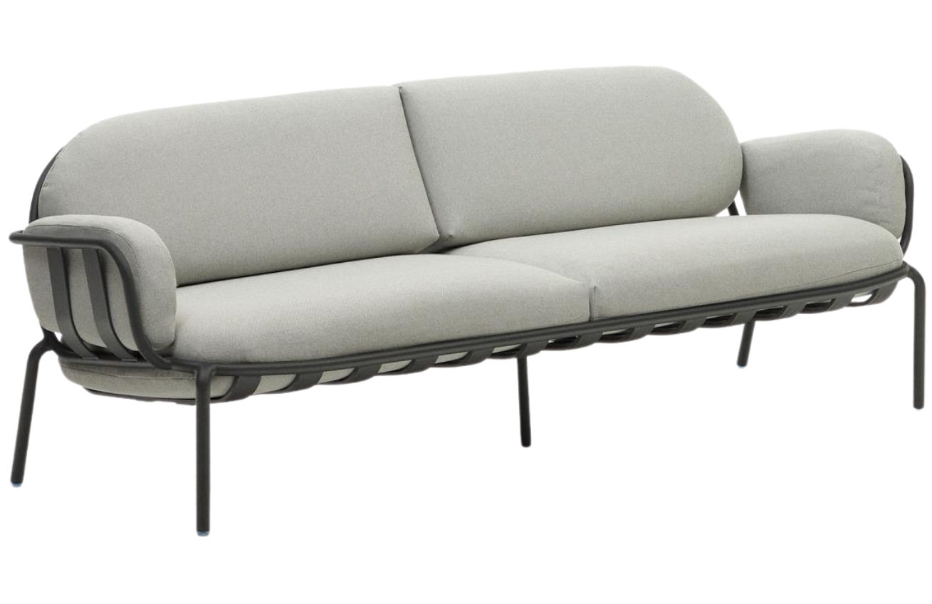 Kave Home Šedá zahradní pohovka Joncols 224 cm