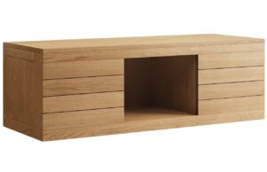 Kave Home Teaková umyvadlová skříňka Yenit 120 x 45 cm