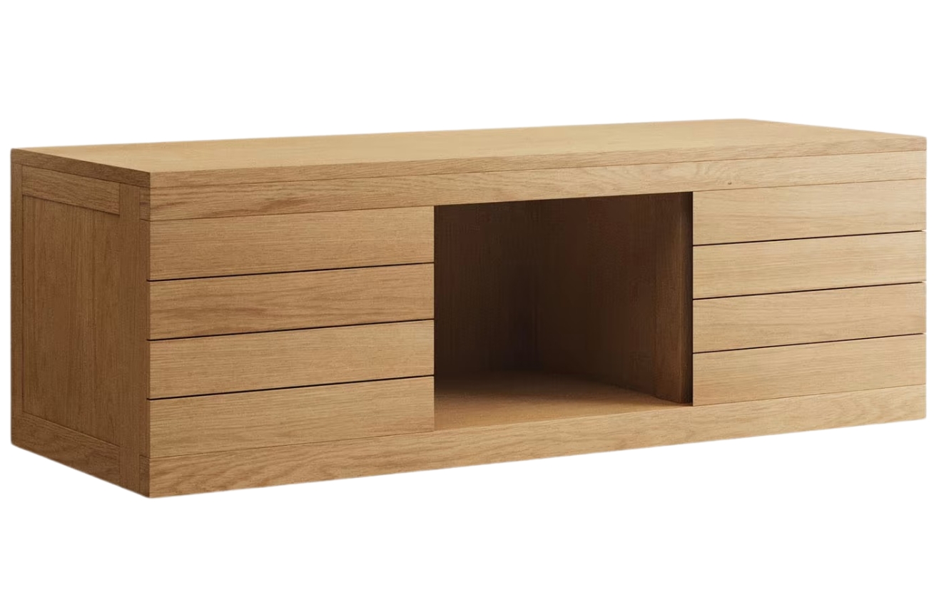 Kave Home Teaková umyvadlová skříňka Yenit 120 x 45 cm