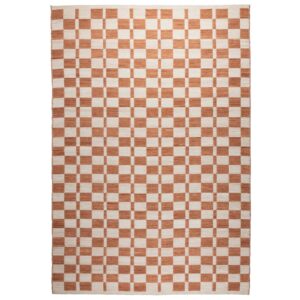 Zuiver Oranžovo-béžový koberec CHECKER 160 x 230 cm