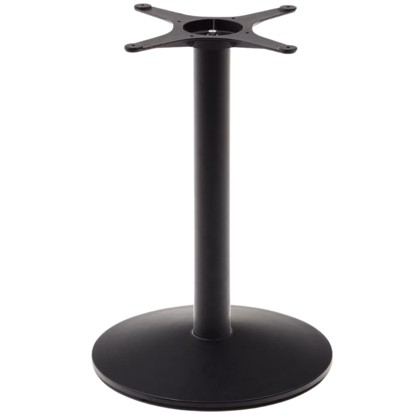 Větší černá kovová stolová podnož Kave Home Esilda 72 cm