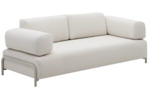 Kave Home Béžová trojmístná pohovka Compo 232 cm s polštáři