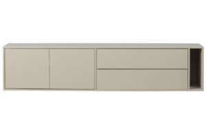 WOOOD Béžový dřevěný TV stolek Settle Down 200 x 44 cm