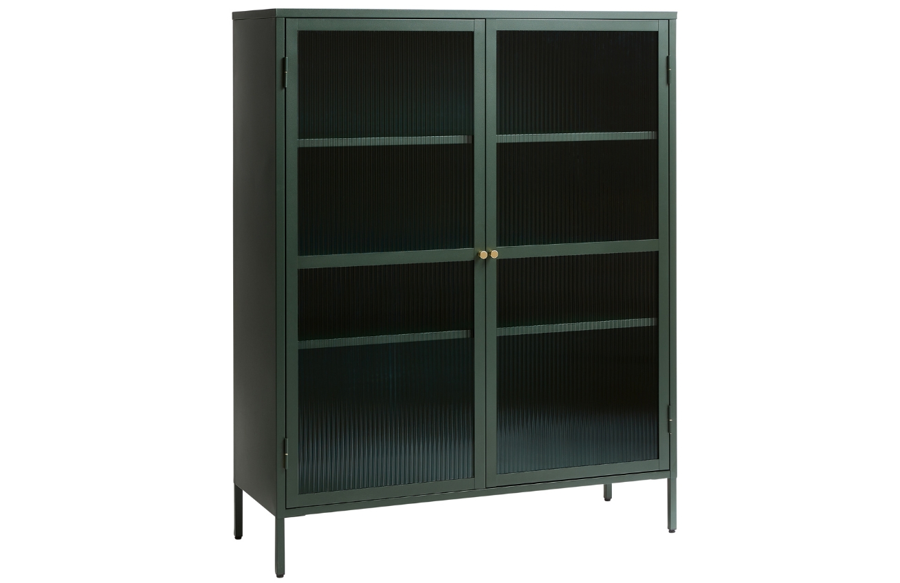 Unique Furniture Kovová vitrína Bronco 140 x 111 cm