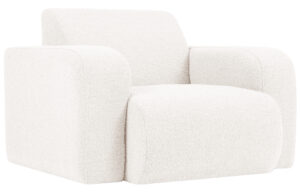 Windsor & Co Bílé bouclé křeslo Lola