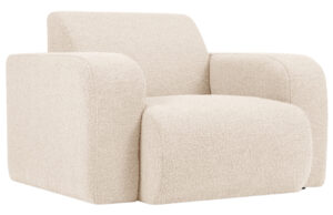 Windsor & Co Béžové bouclé křeslo Lola