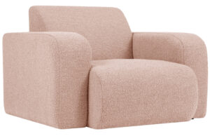 Windsor & Co Pudrově růžové bouclé křeslo Lola