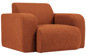 Windsor & Co Hnědé bouclé křeslo Lola