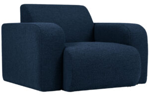 Windsor & Co Tmavě modré bouclé křeslo Lola