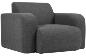 Windsor & Co Tmavě šedé bouclé křeslo Lola