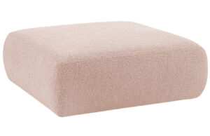 Windsor & Co Pudrově růžová bouclé podnožka Lola 100 x 100 cm