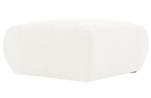 Windsor & Co Bílá bouclé podnožka Lola 75 x 75 cm