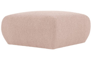 Windsor & Co Pudrově růžová bouclé podnožka Lola 75 x 75 cm
