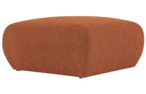 Windsor & Co Hnědá bouclé podnožka Lola 75 x 75 cm