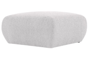 Windsor & Co Šedá bouclé podnožka Lola 75 x 75 cm