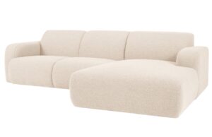 Windsor & Co Béžová bouclé rohová pohovka Lola 250 cm