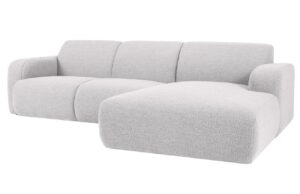 Windsor & Co Šedá bouclé rohová pohovka Lola 250 cm