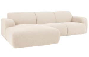 Windsor & Co Béžová bouclé rohová pohovka Lola 250 cm