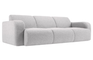 Windsor & Co Šedá bouclé třímístná pohovka Lola 235 cm