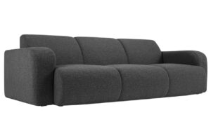 Windsor & Co Tmavě šedá bouclé třímístná pohovka Lola 235 cm